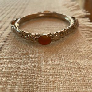 Silver and Amber bracelet